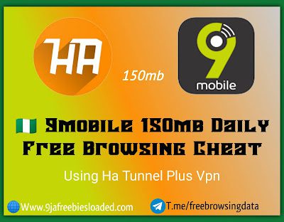 🇳🇬 9mobile 150mb Daily Cheat - Ha Tunnel Plus