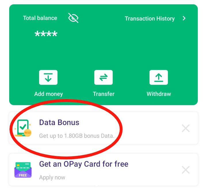 Opay & Glo Data Reward 