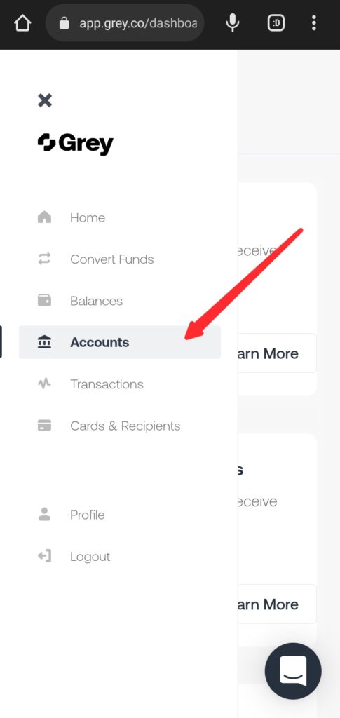 Grey Virtual Account 