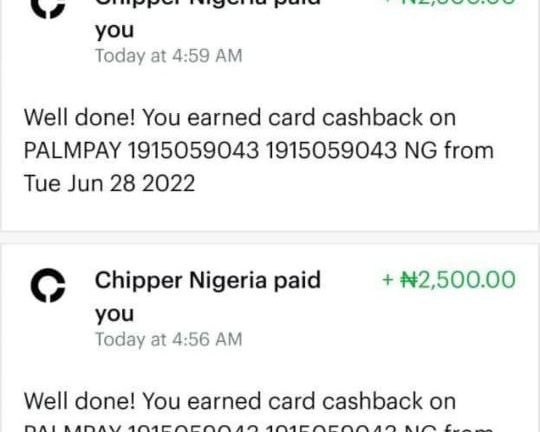 Chipper Card Cashback – Earn Fixed 20k Monthly on Chipper Cash