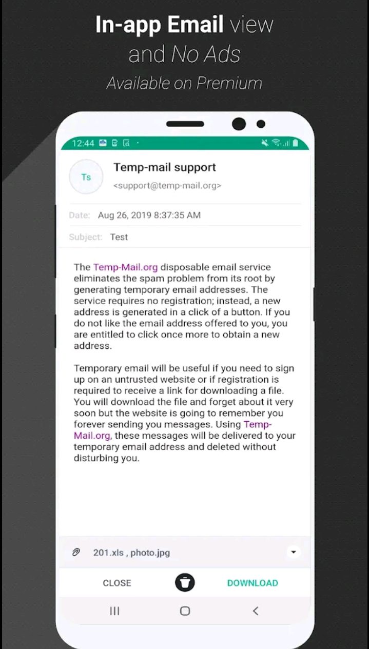 Temp Mail Mod Apk download Ads Free