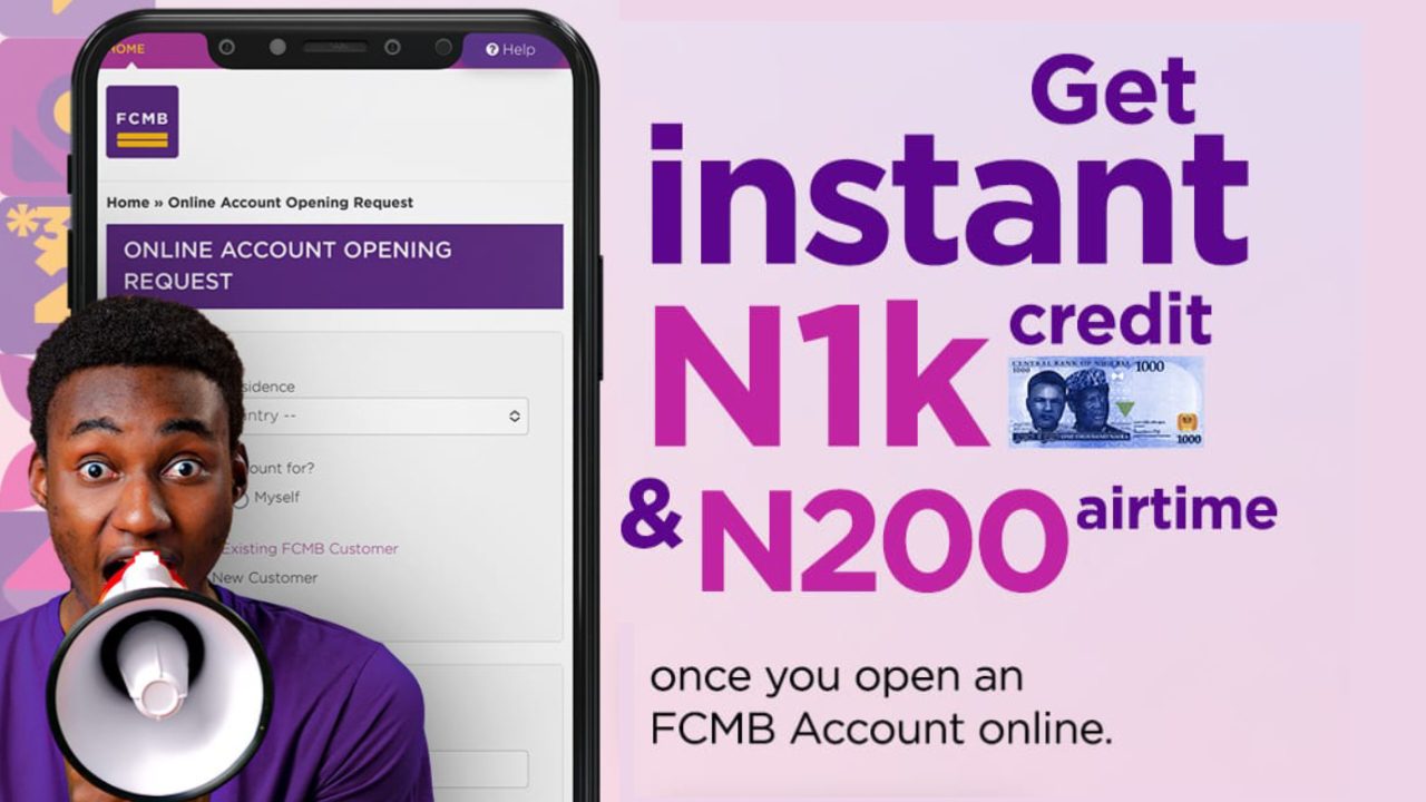 FCMB Promo - Get N1k & N200 Airtime New User Bonus