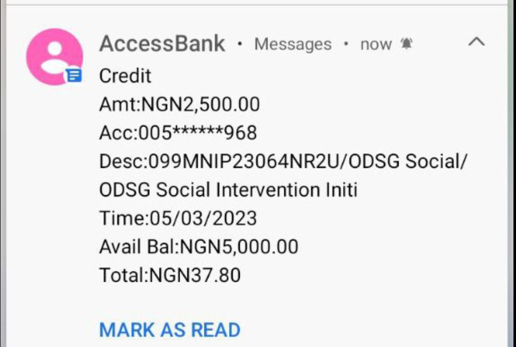How to get free N2,500 From ODSG